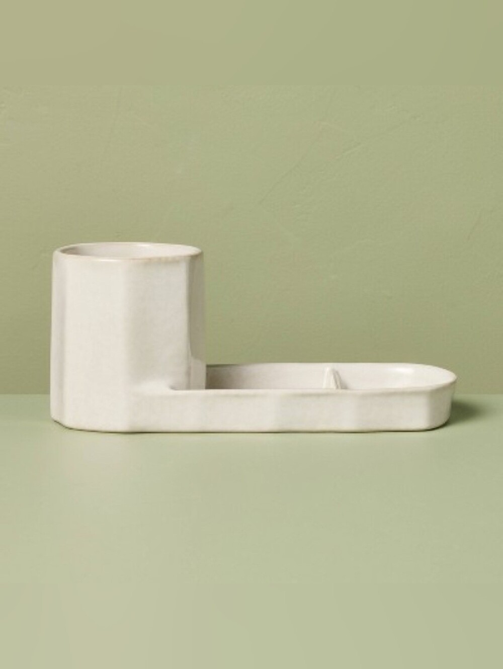 Hearth & Hand With Magnolia Stoneware Sink Caddy Sour Cream
